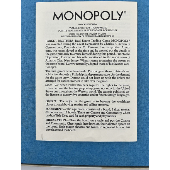 Vintage 1975 Monopoly No.9 Board Game Parker Brothers Family Night Collectible - Picture 8 of 16